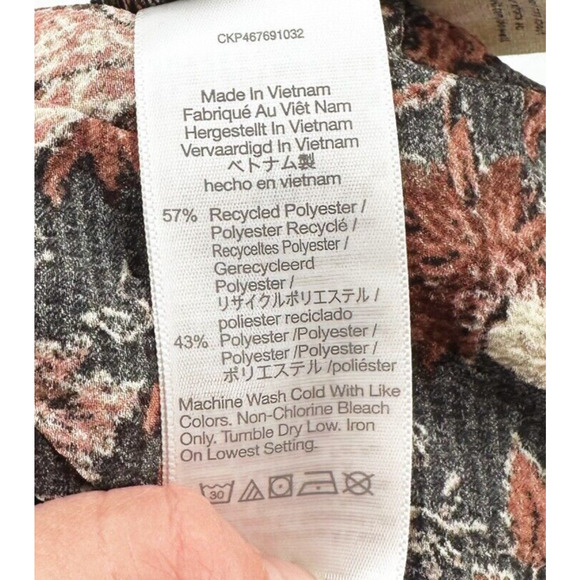 Madewell Womens Wide Leg Jumpsuit XXL Dark Floral Cottage Boho Prairie Fall - Picture 9 of 10